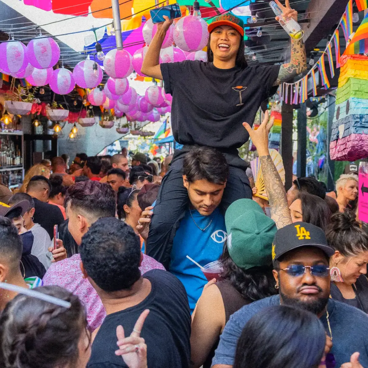 Party-goers at Gossip Grill LGBTQ+ bar