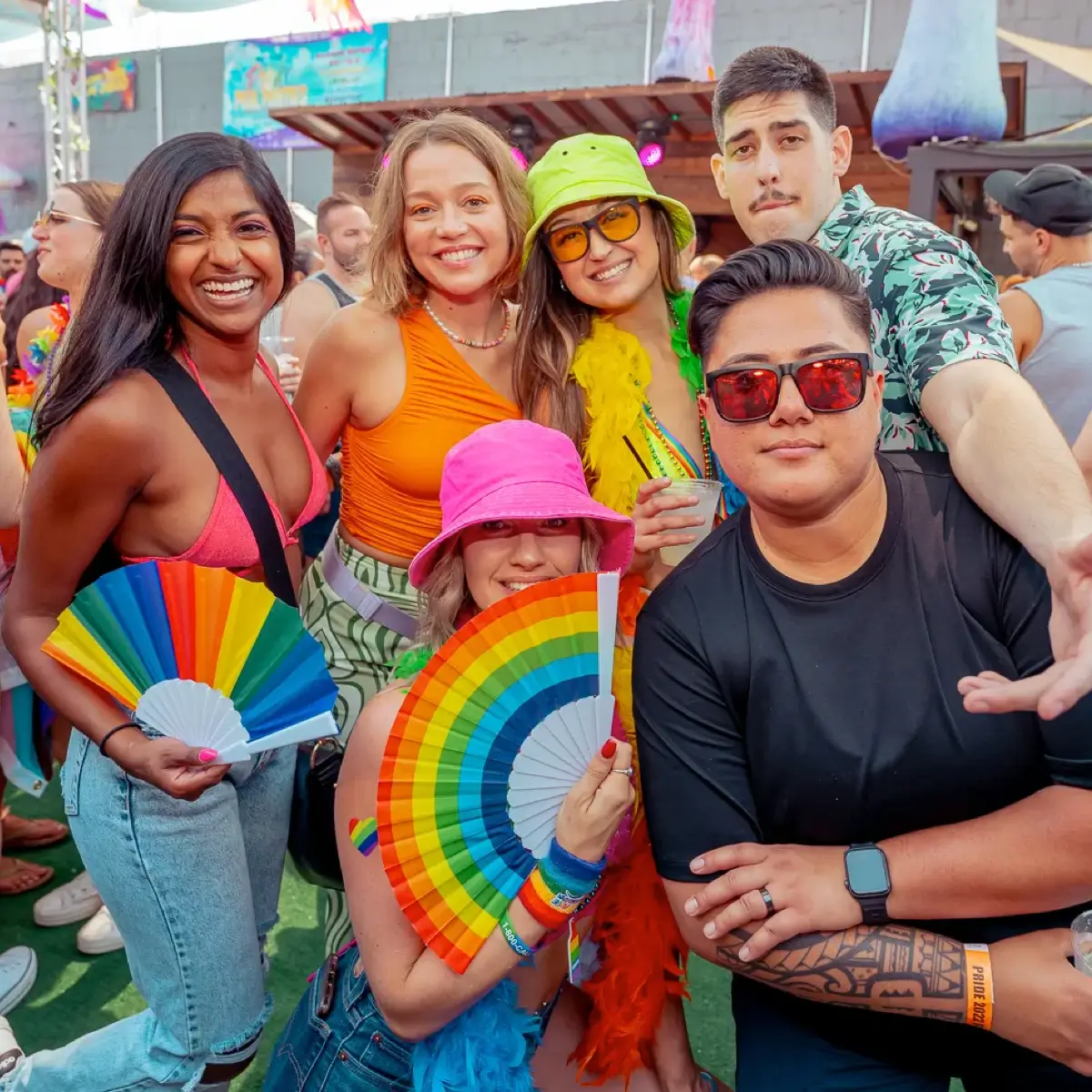 LGBTQ+ partiers at a day party at Rich's San Diego